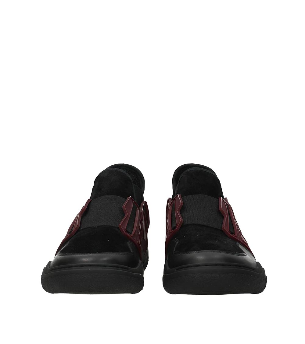 lanvin black suede sneakers