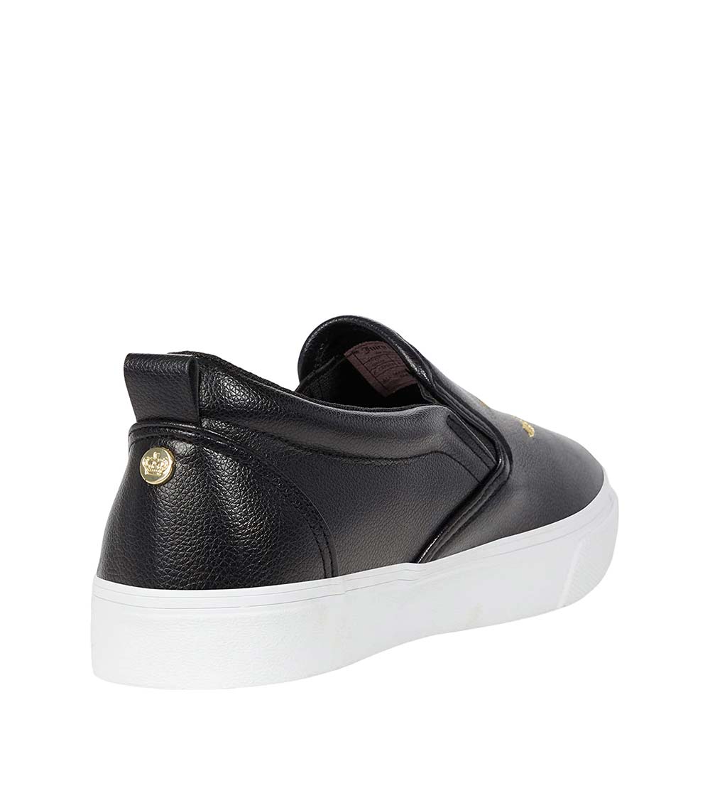 Juicy Couture | Shoes | Nwt Juicy By Juicy Coutore Womens Black Faux  Leather Sneakers Sz 85m | Poshmark