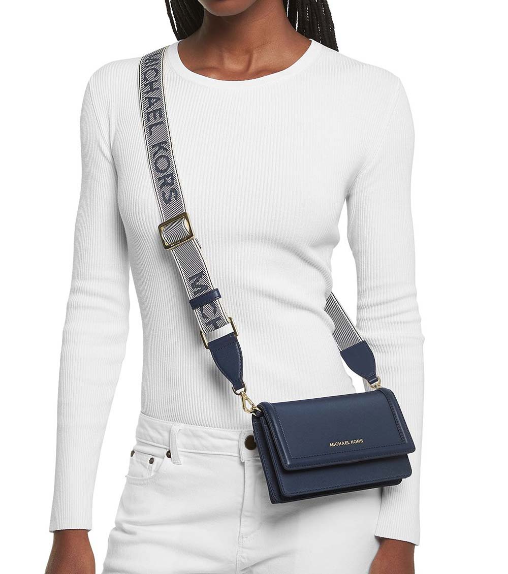 Michael Kors Navy Blue Jet Set Small Crossbody Bag for Women Online India at Darveys