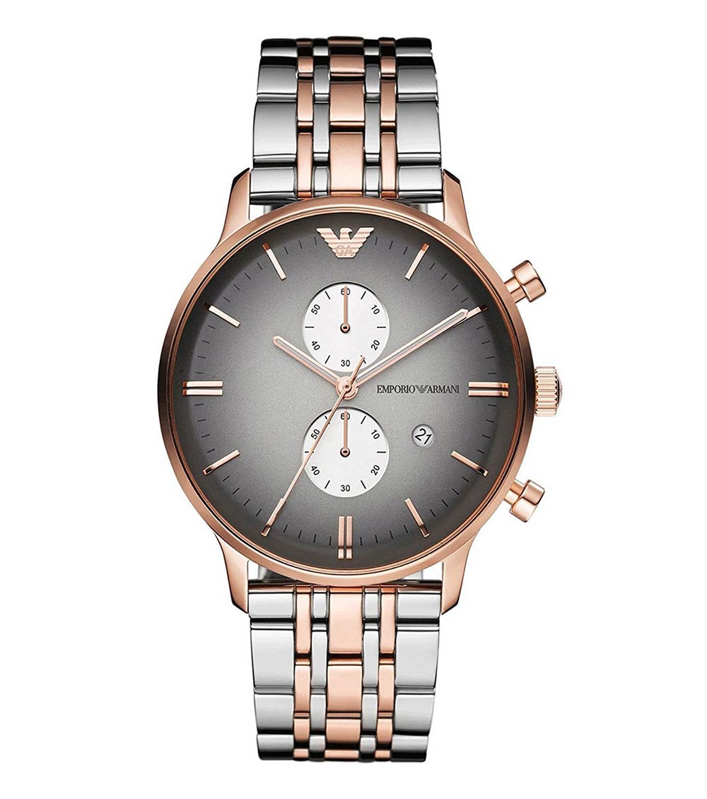 Emporio Armani Rose Gold Two Tone Watch for Men Online India at 