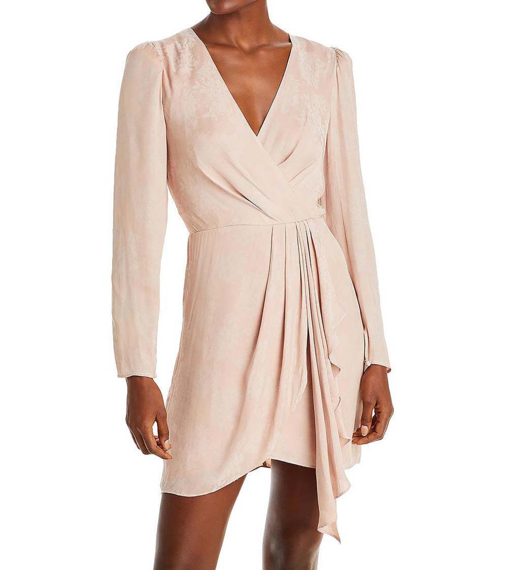 BCBGMaxazria Peach Faux Wrap Dress for Women Online India at