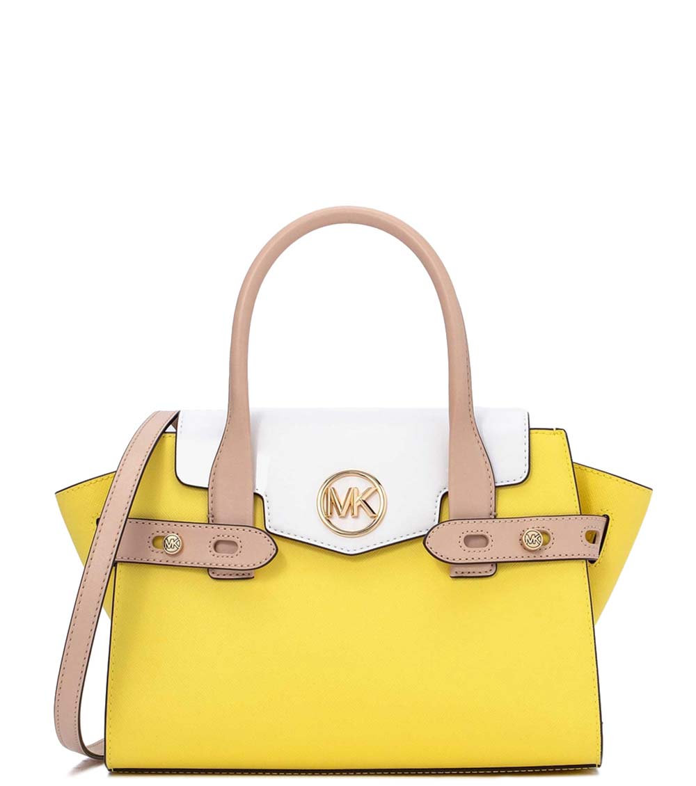 Michael kors yellow outlet satchel