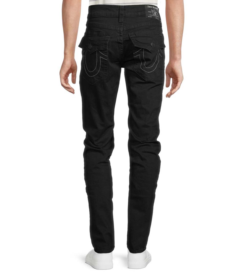 True Religion Ricky Studded Leather Flap Men's Jeans 40 Distressed | eBay