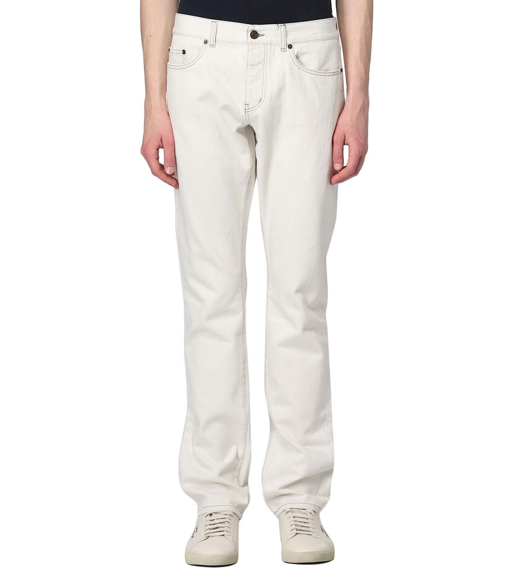 Kozzak white slim fit jeans  G3MJE4022  G3fashioncom