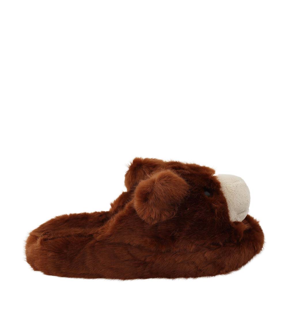 Mens teddy bear 2025 slippers
