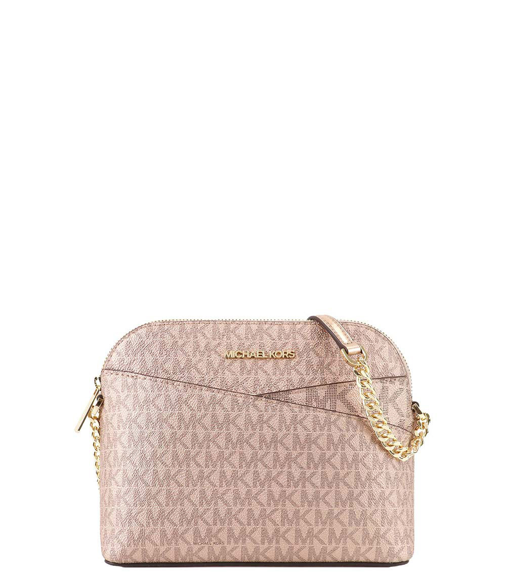 Michael Kors Rose Gold Jet Set Dome Small Crossbody Bag for Women