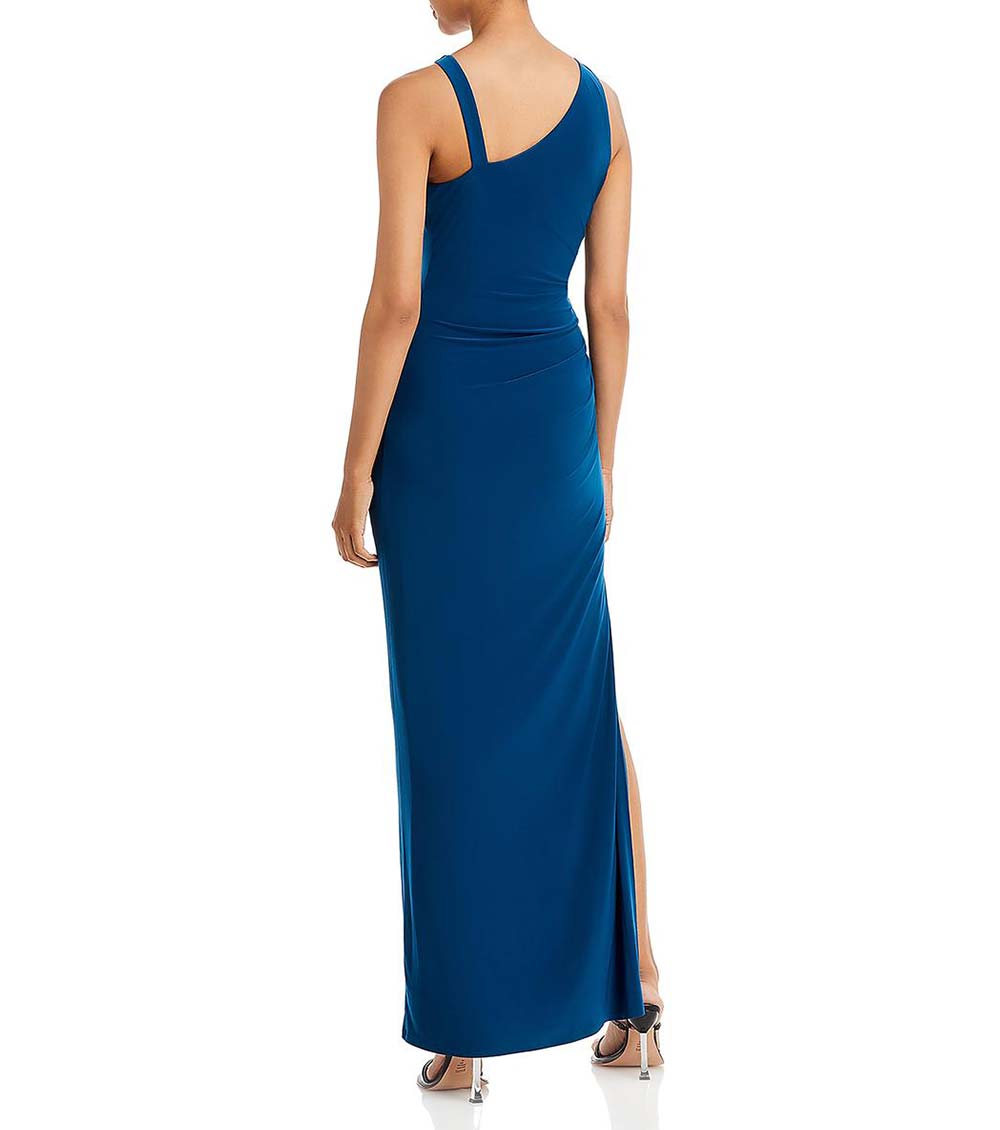 BCBGMaxazria Navy Blue Asymmetric Maxi Dress for Women Online