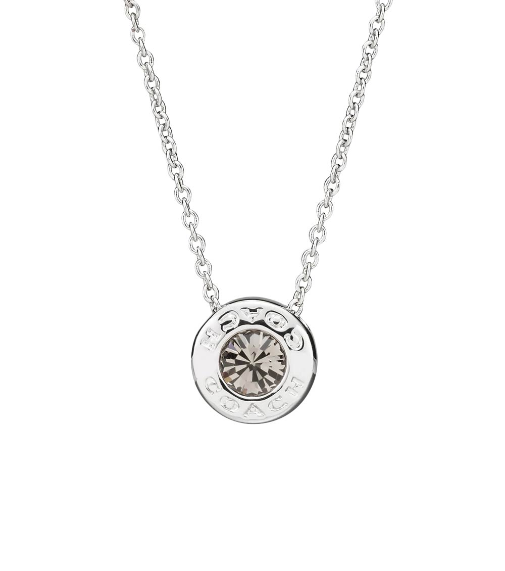 COACH Sterling Poppy Flower Necklace in Metallic | Lyst