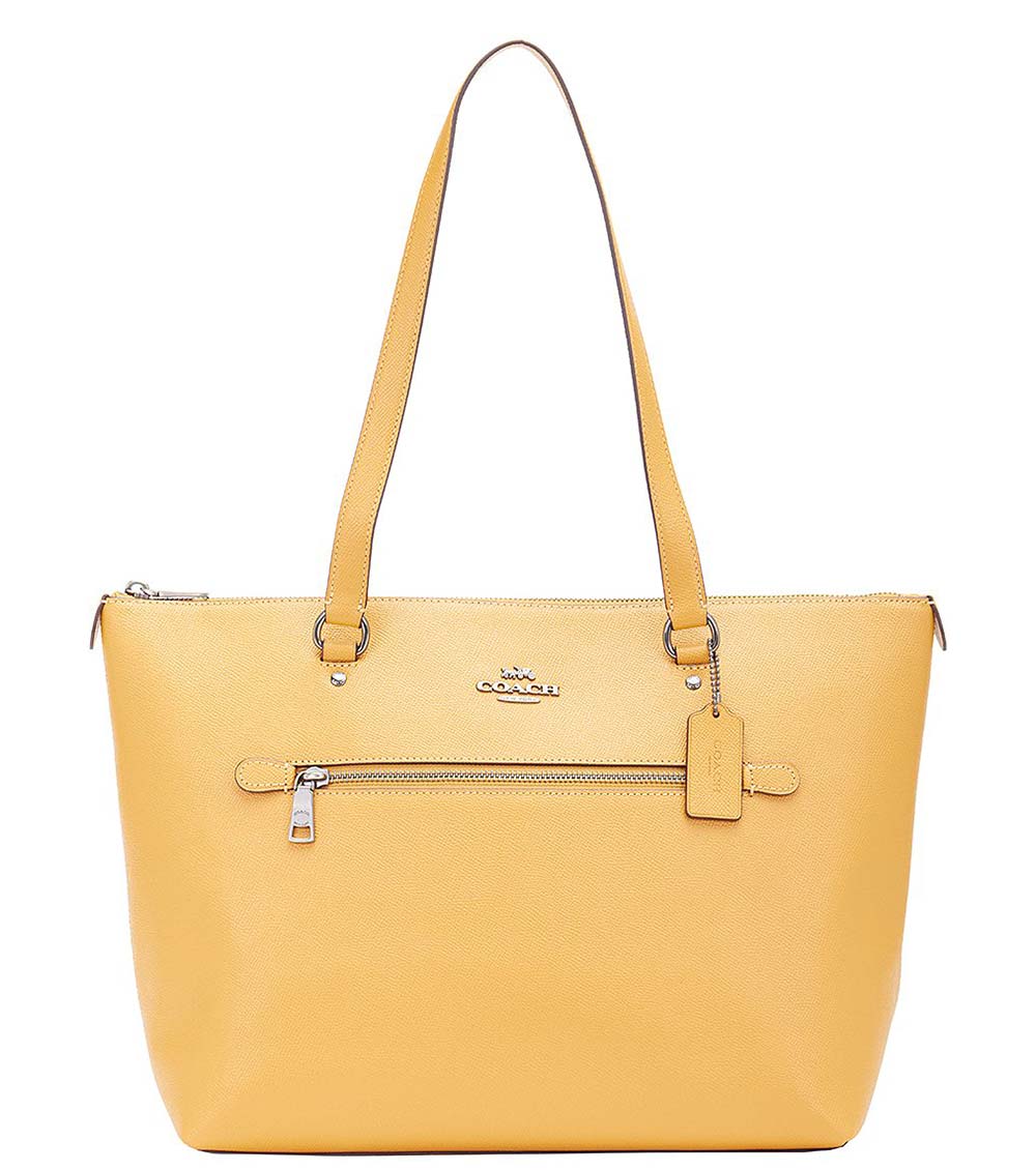 Coach yellow tote on sale bag