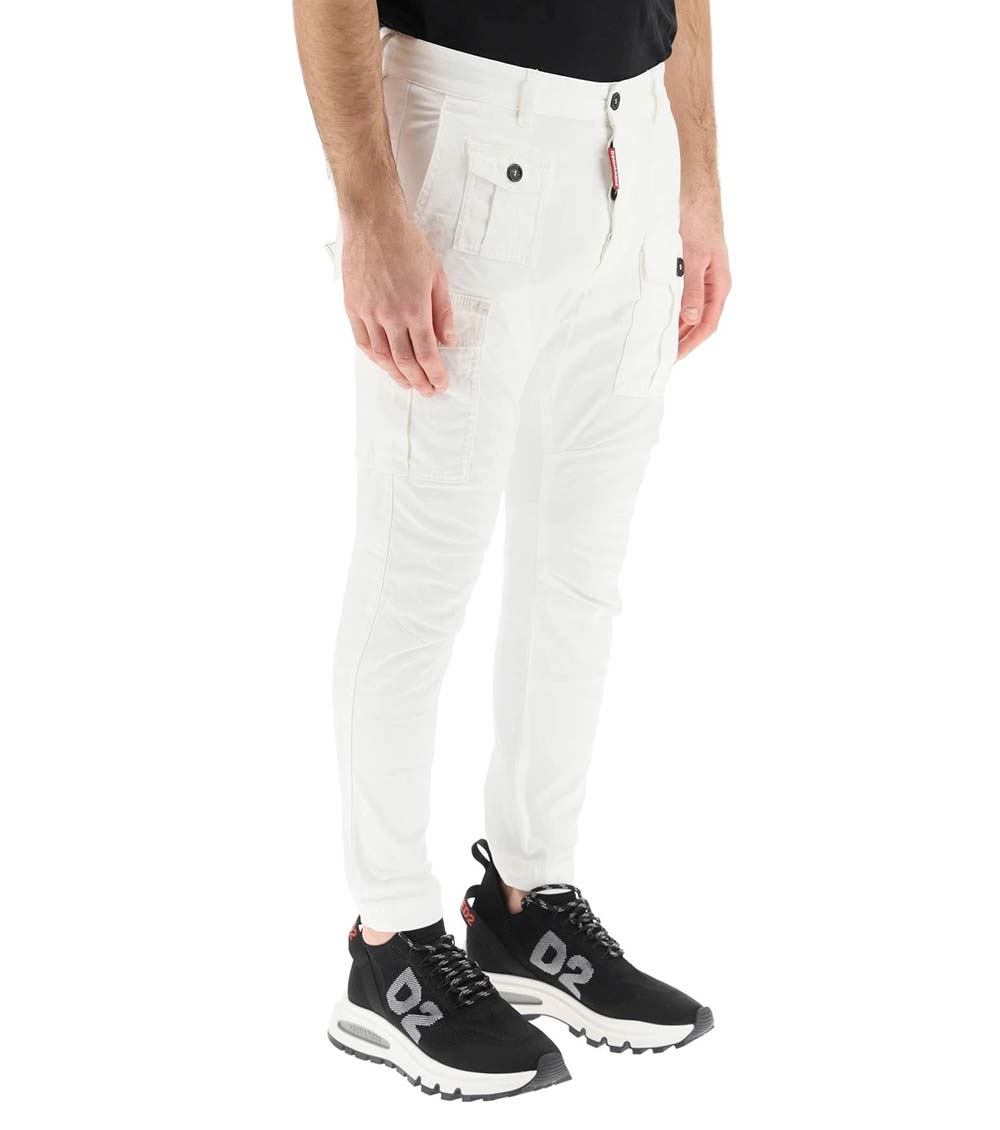Buy BANDEYA White Solid Cotton Lycra Slim Fit Men's Ethnic Poplin Pants