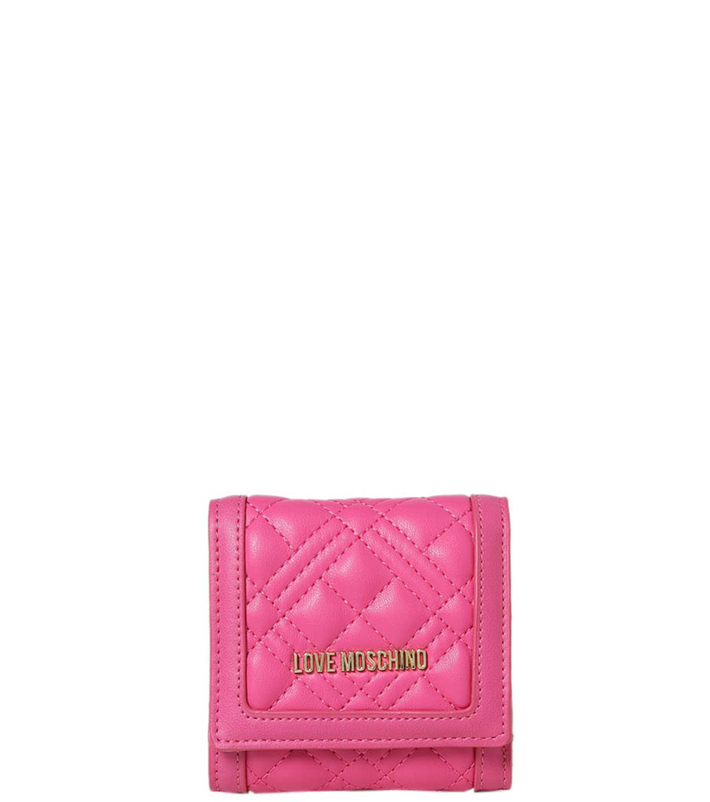 Buy Love Moschino Fuchsia Quilted Trifold Wallet at Redfynd