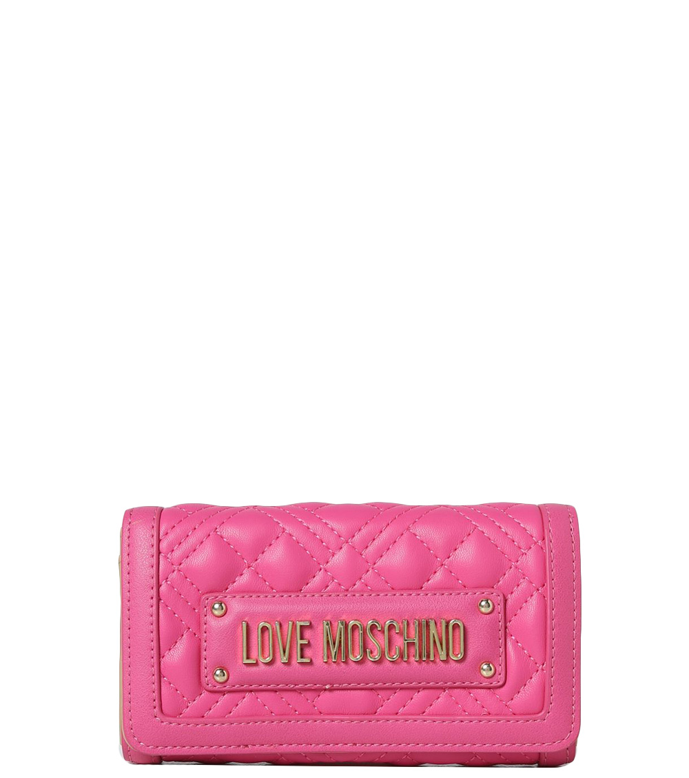 Buy Love Moschino Fuchsia Quilted Trifold Wallet at Redfynd