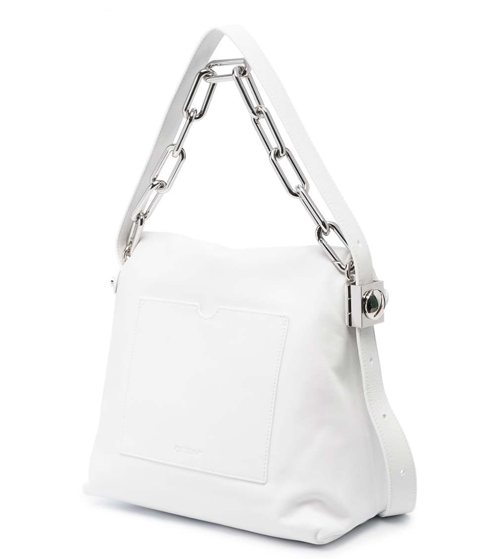 Off-White Booster Medium Leather Shoulder Bag