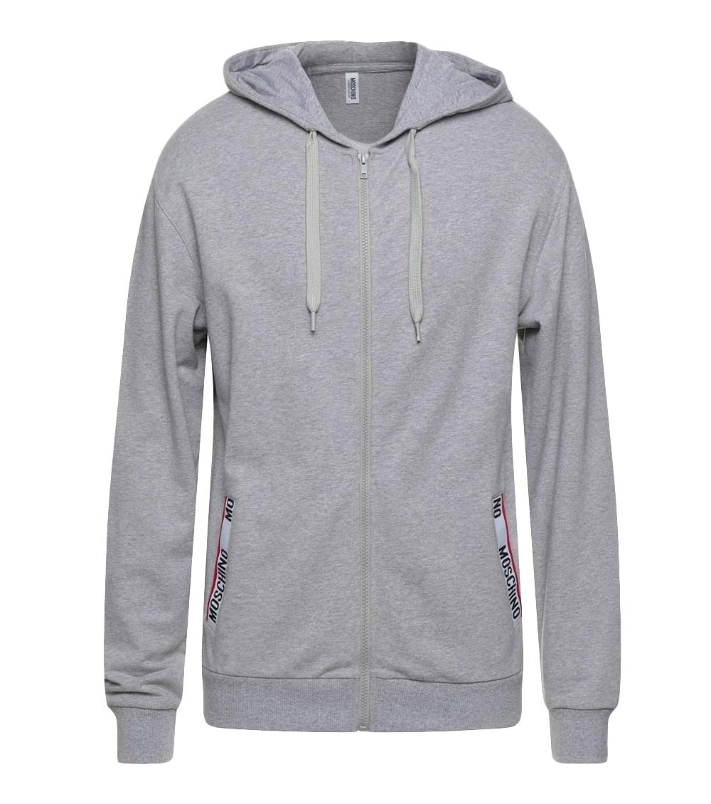 Moschino tape outlet hoodie grey