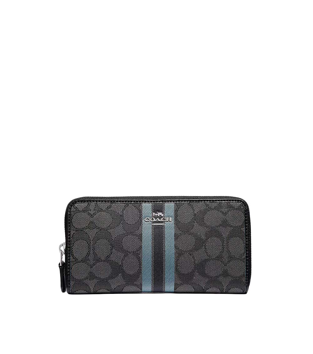 Coach Black Blue Stripe Signature Wallet for Women Online India at Darveys