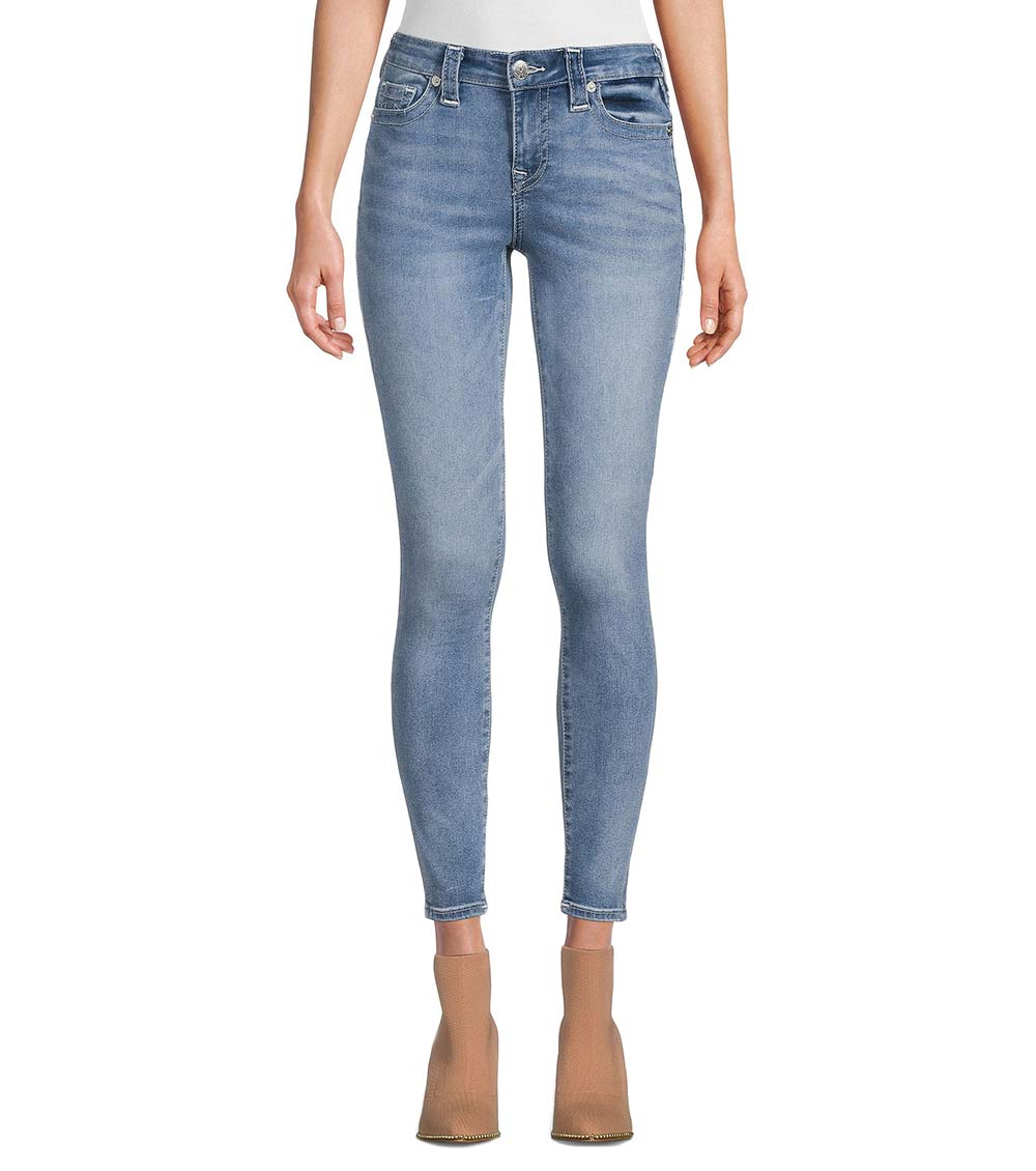 True Religion Light Blue Jennie Cropped Jeans for Women Online India at Darveys