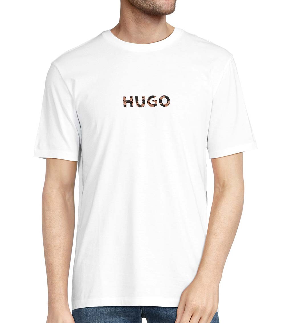 Hugo Boss White Logo T shirt for Men Online India at Darveys