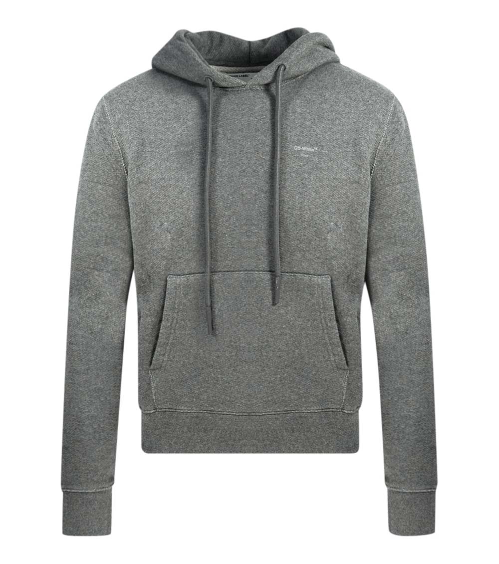 Off White Grey Logo Oversized Hoodie for Men Online India at