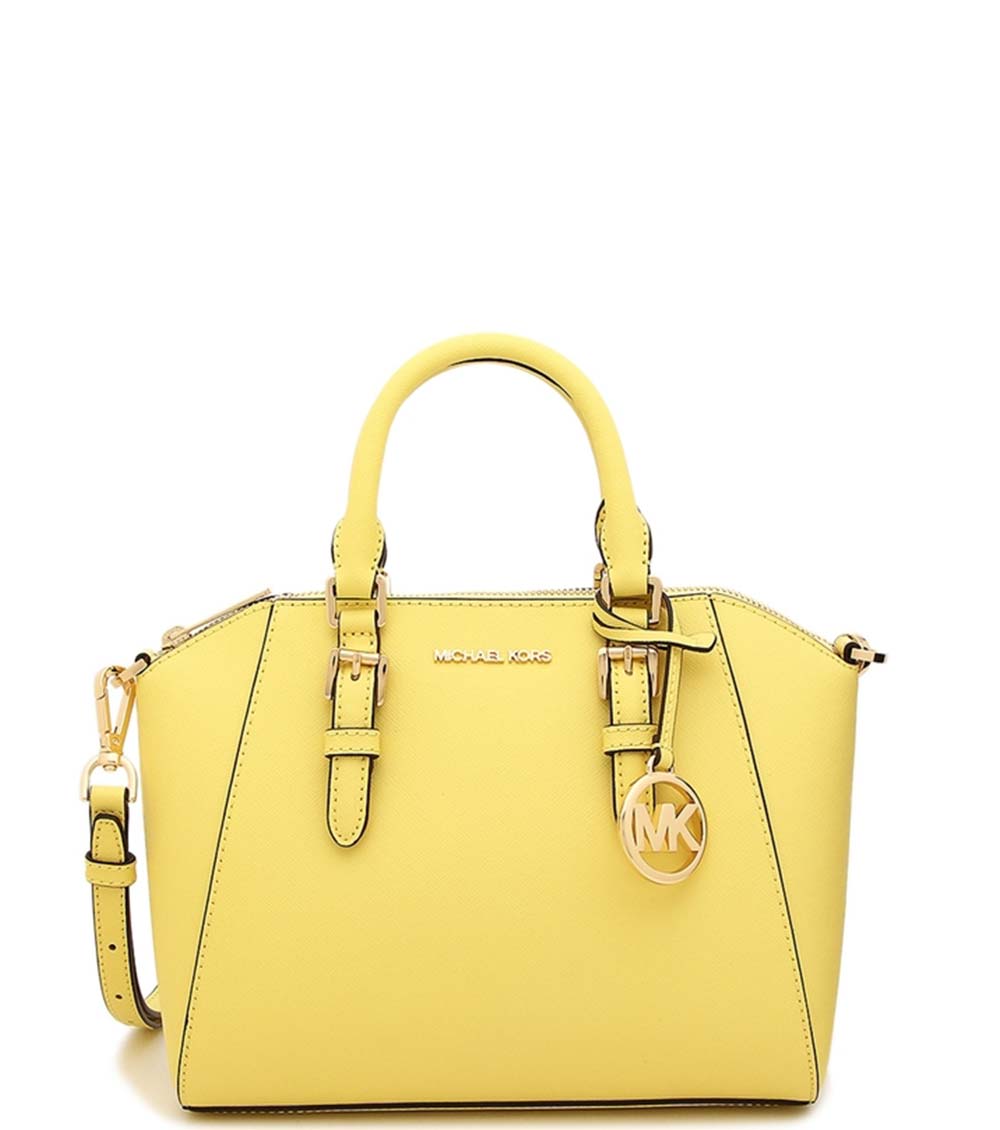 Michael Kors Yellow Ciara Small Satchel for Women Online India at Darveys