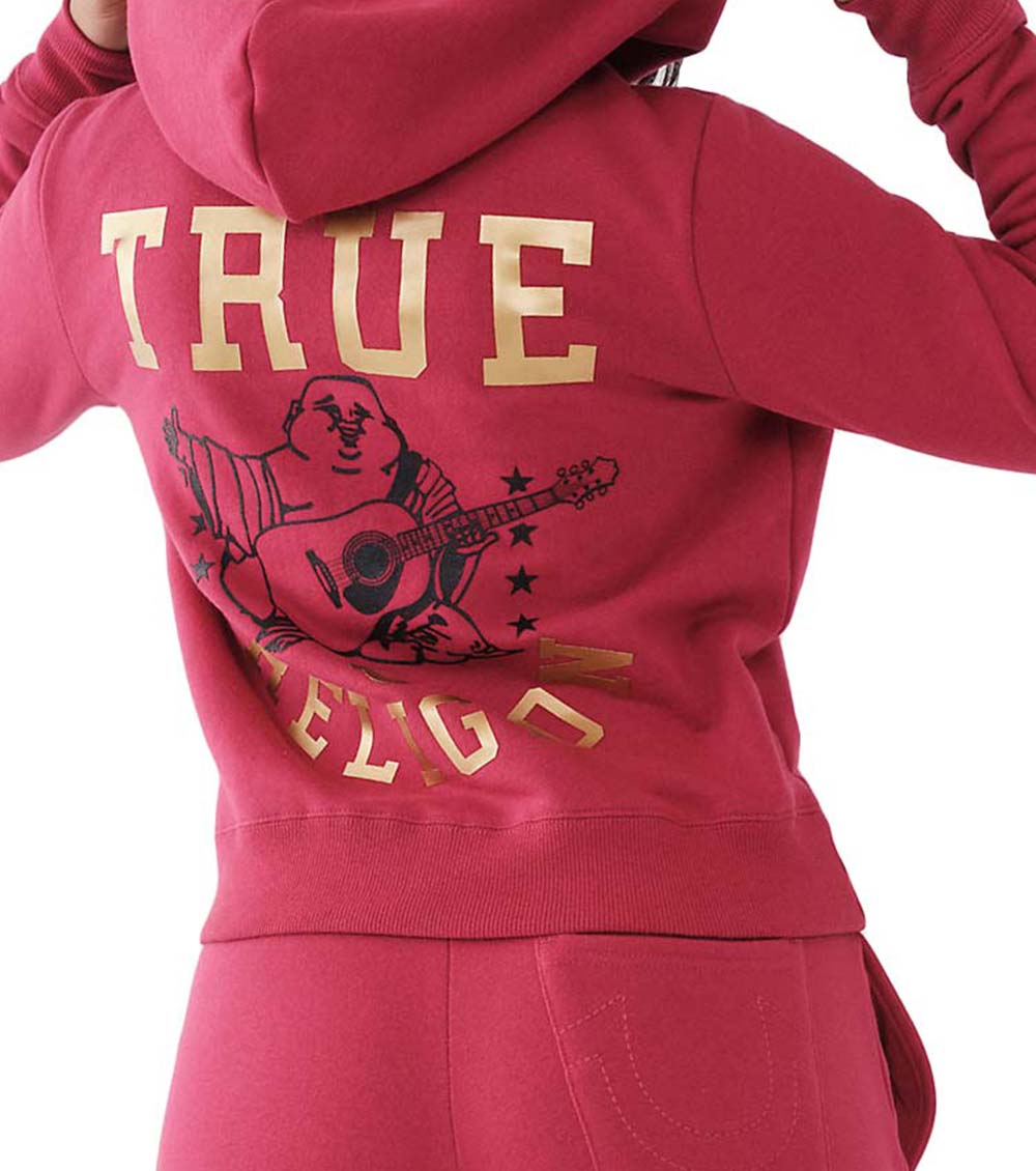 Pink true religion outlet hoodie