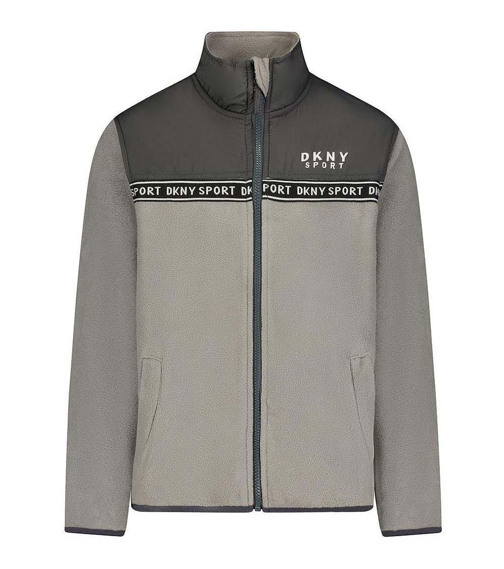 DKNY SPORT Polar Fleece Jacket In Plus Size - Black