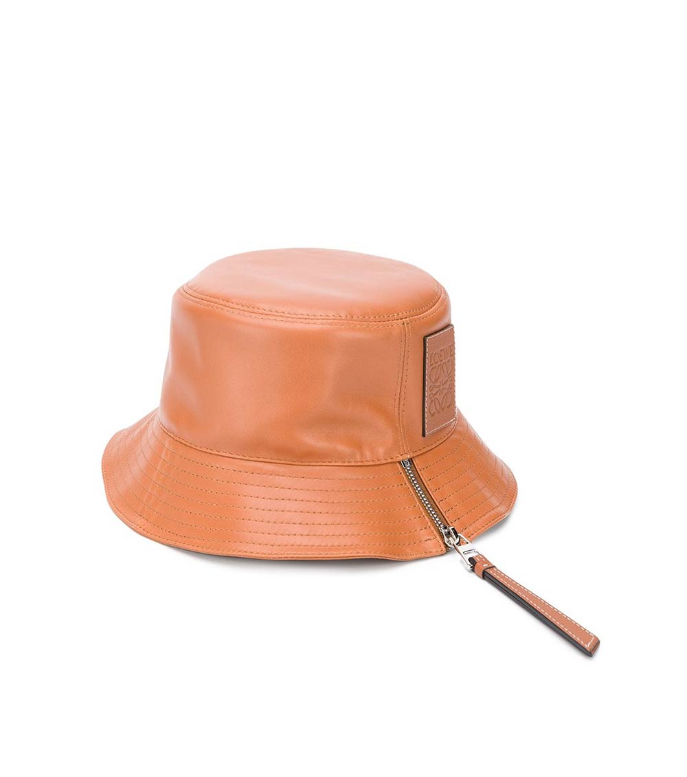 Loewe Women Brown Leather Fisherman'S Hat, Onesize| Luxury Hats for Women | Darveys