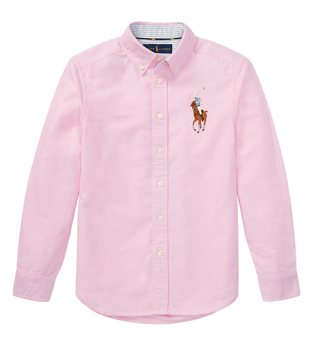 Pink big hotsell pony polo shirt