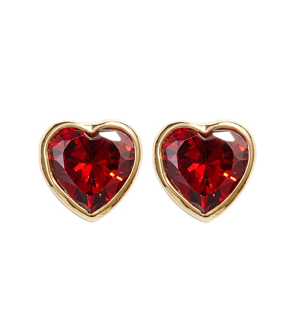 Buy Kate Spade Clear and Gold My Love Heart Stud Earrings for Women Online   Tata CLiQ Luxury