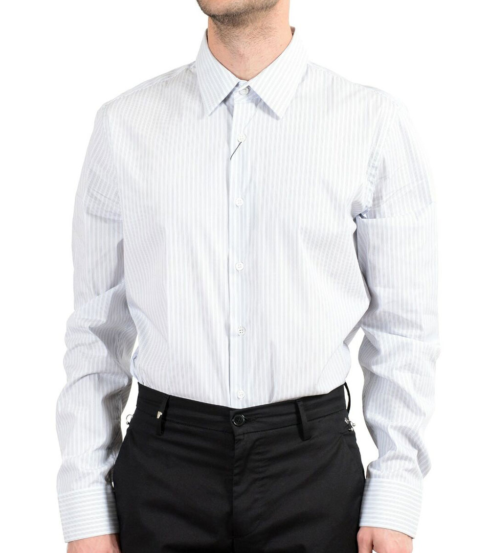Prada White Striped Long Sleeve Dress Shirt for Men Online India at  
