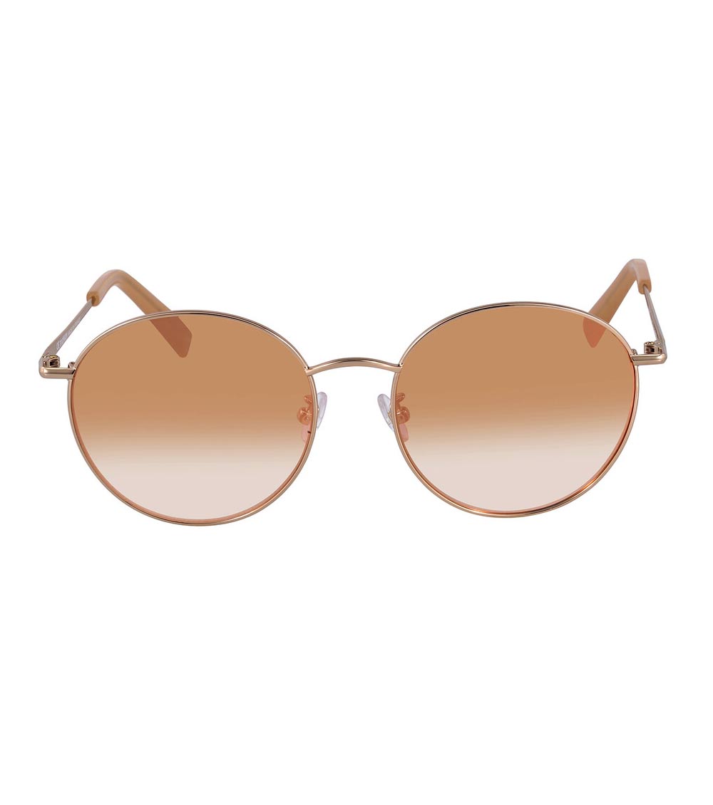 Kyra Clear & Rose Gold Round Eyeglasses | CliCliMe.com