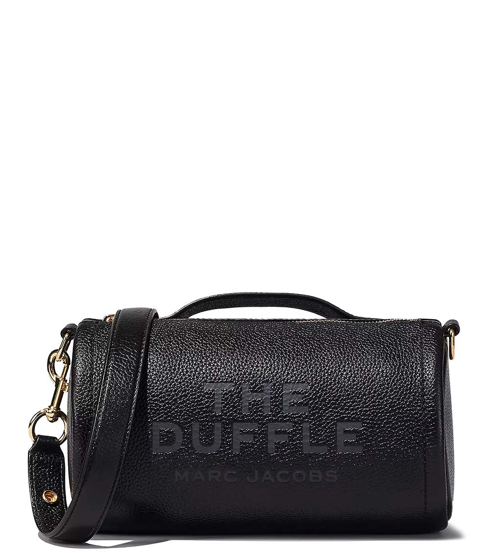 The Duffle Leather Shoulder Bag in Black - Marc Jacobs