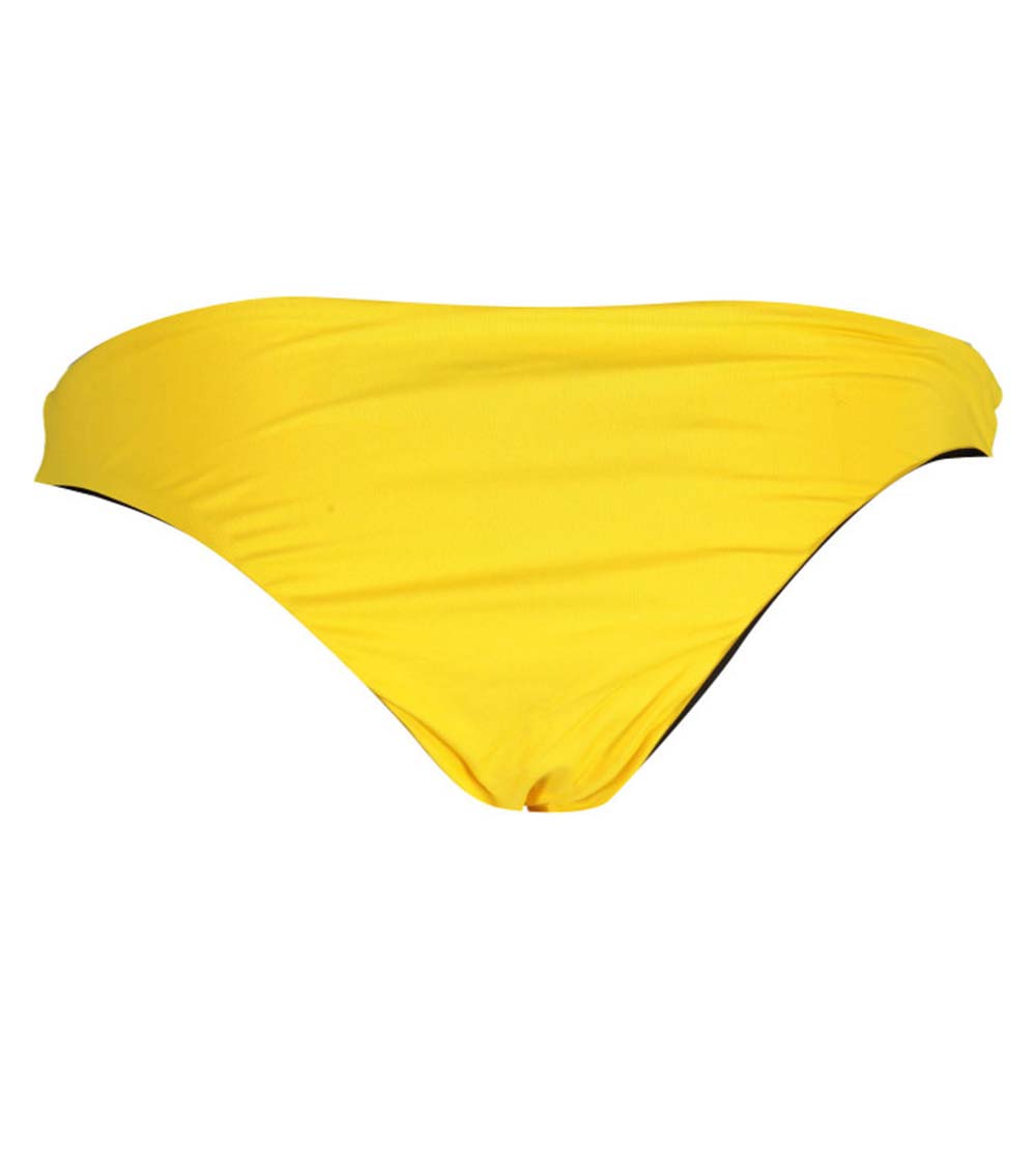 Women Sliding Triangle Bikini Swimsuit TOP MAE- Ribbed YELLOW
