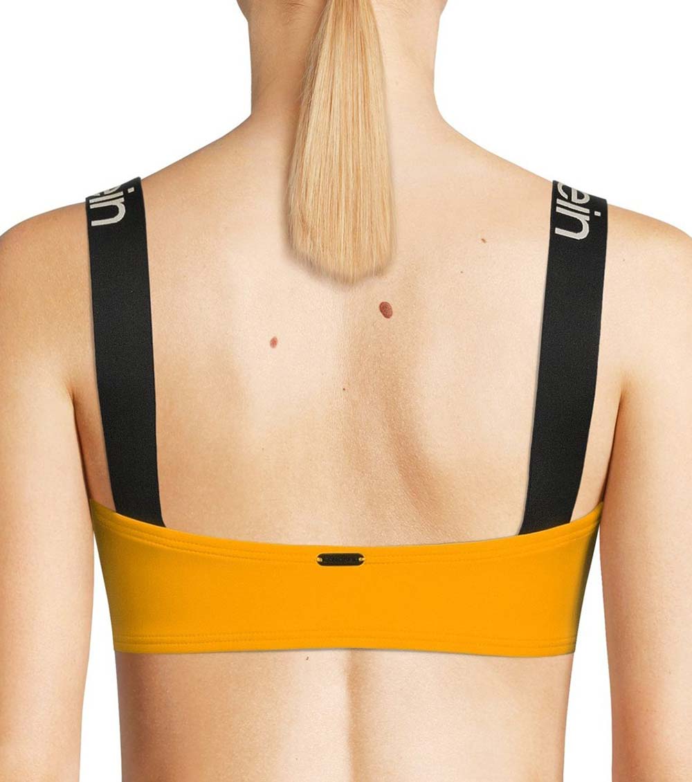 Buy ASICS Asics Yellow Jacquard Pattern Sports Bra at Redfynd