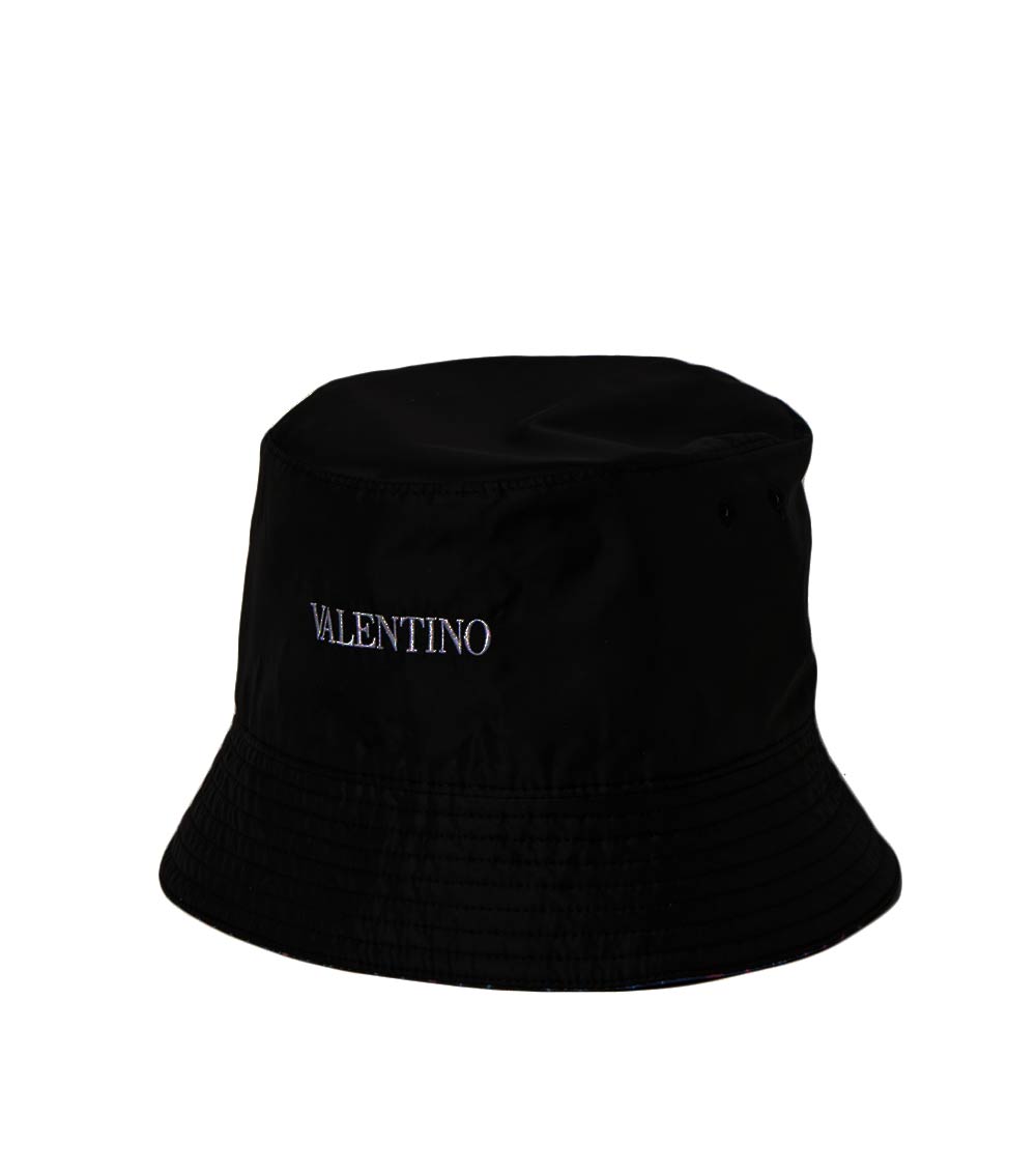 Valentino Garavani Multicolor Signature Print Bucket Hat for Men 