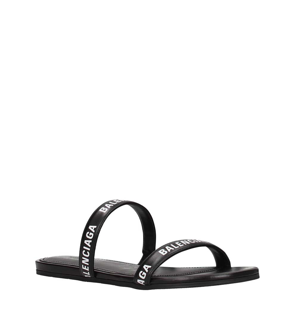 Balenciaga logo leather sandals new arrivals