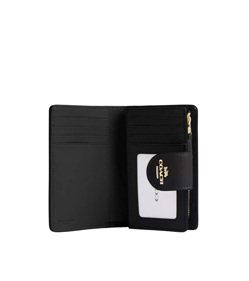 Coach Coach Dark Brown Signature Medium Corner Zip Wallet for