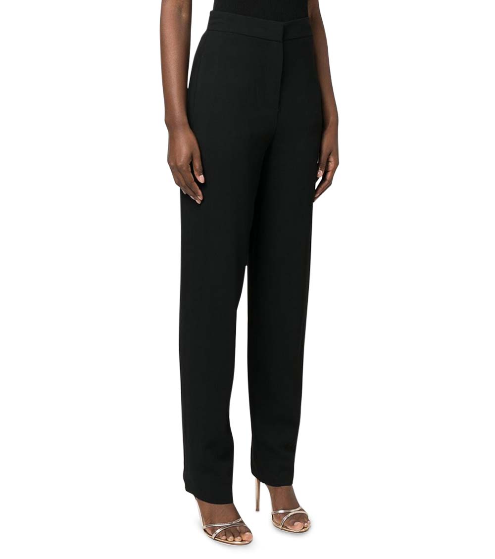 Buy Black Tapered Leg Trousers With Stretch  20R  Trousers  Tu
