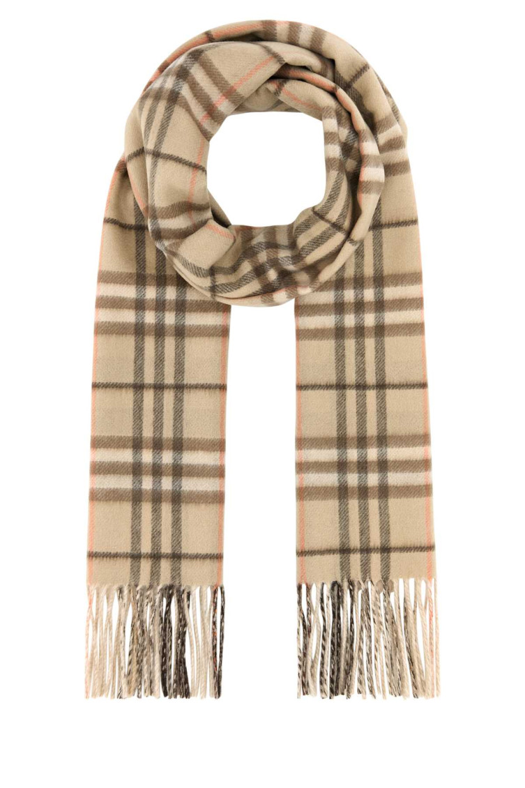 Burberry Beige Signature Check Iconic Scarf
