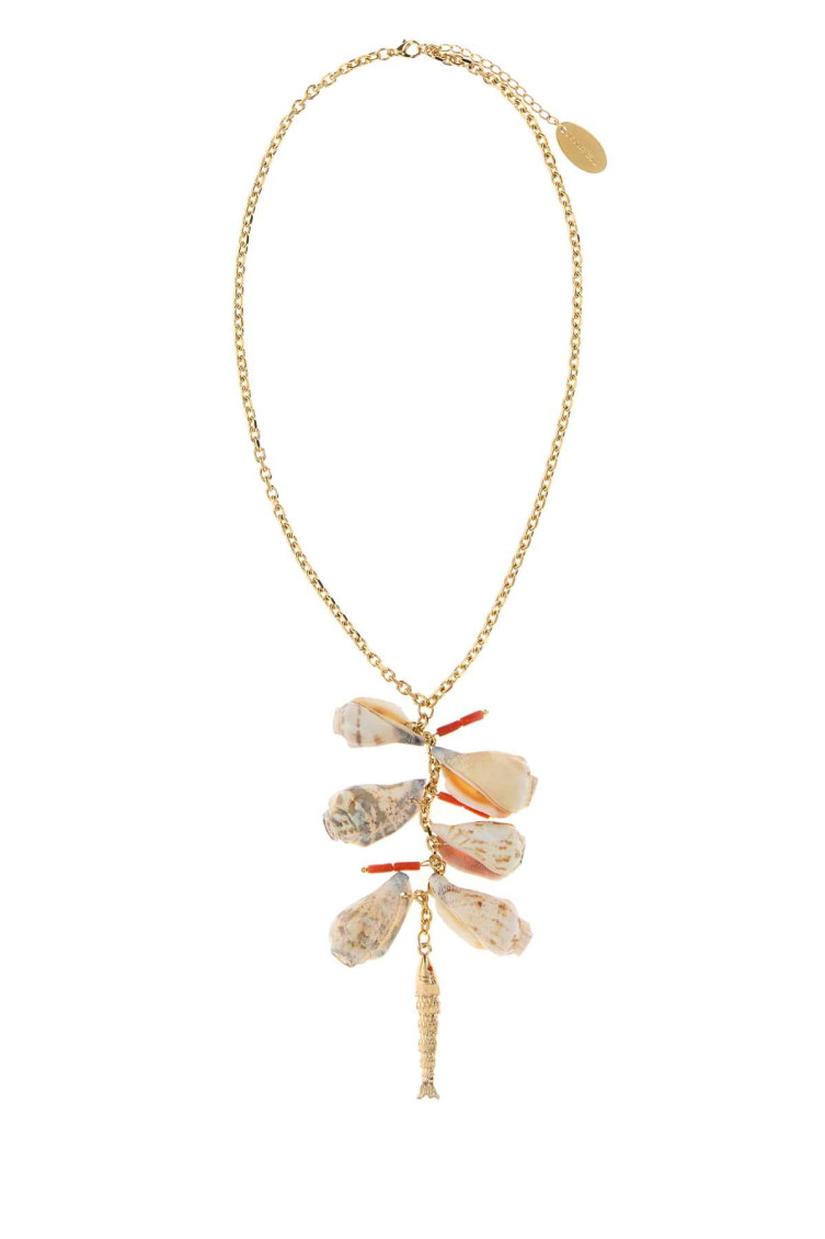 Dsquared2 Golden Shell Charm Necklace