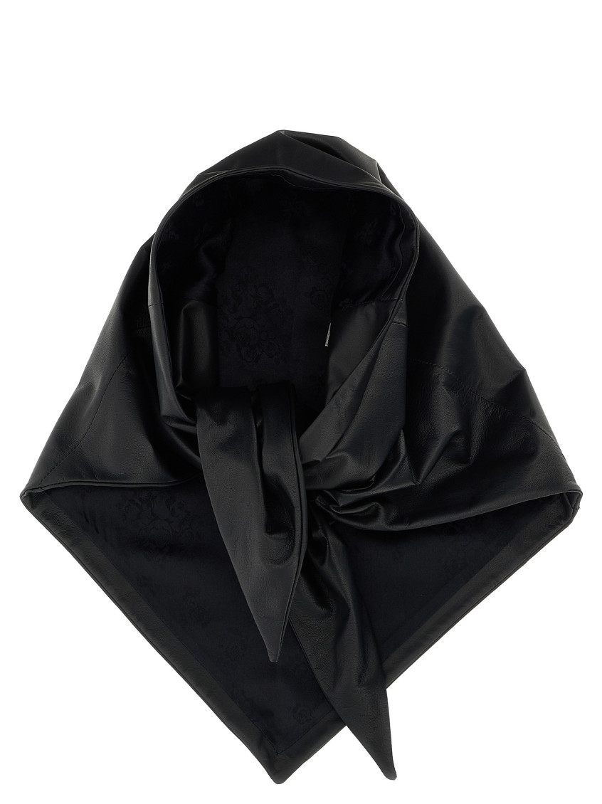 Magda Butrym Floral-pattern Leather Scarf In Black
