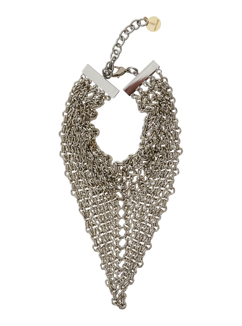 Silvia Gnecchi Silver Bandite Necklace In Gray