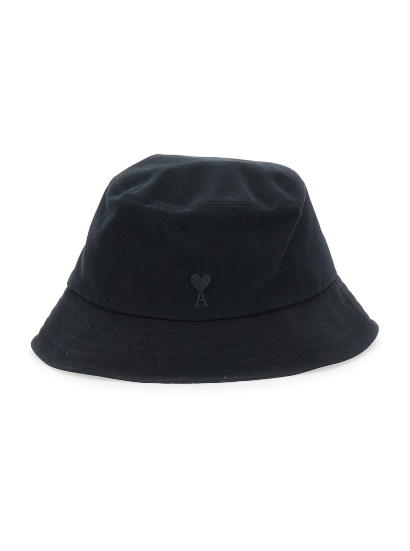 Ami Alexandre Mattiussi Ami Paris Men Ami De Coeur Bucket Hat In Black