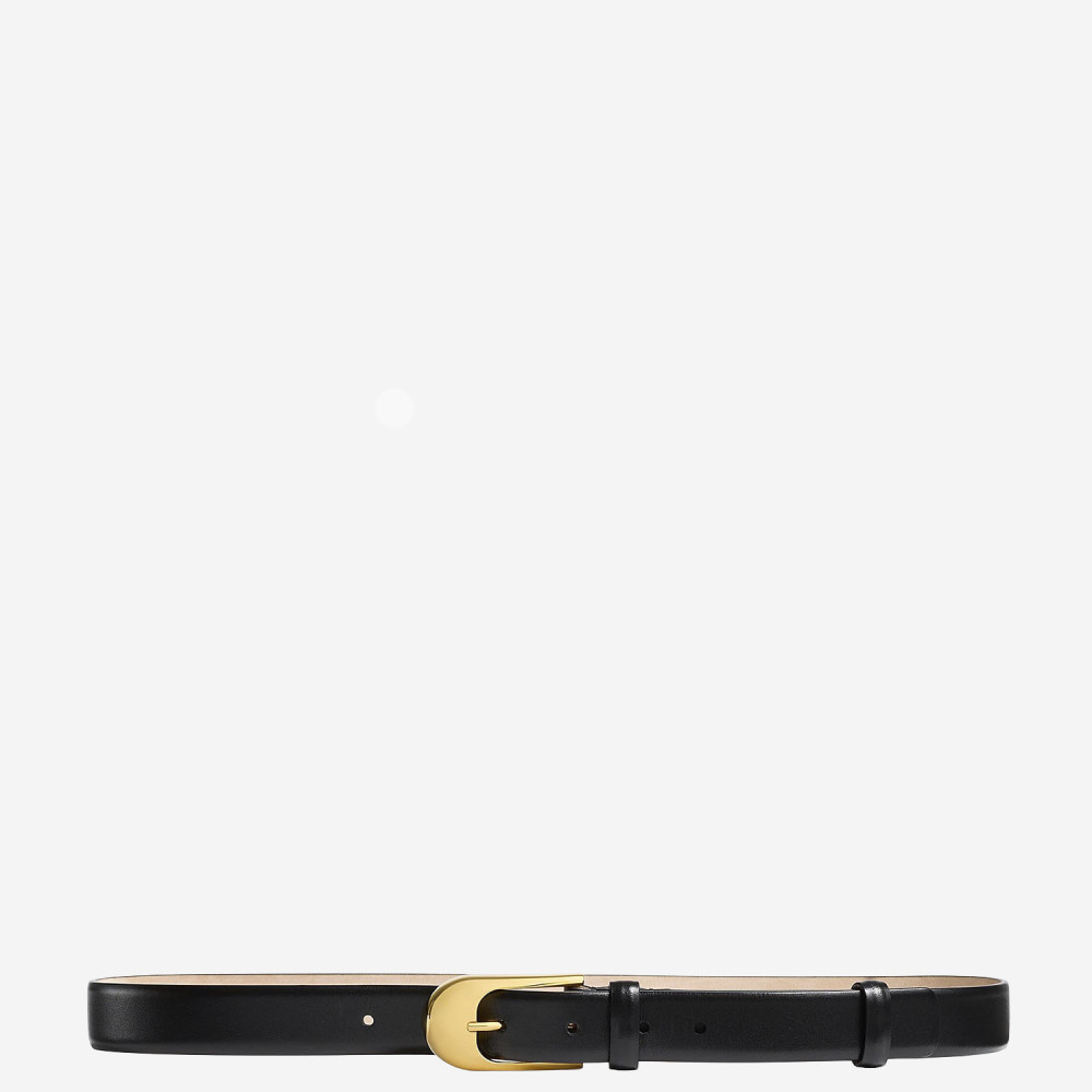 Khaite Black Solid Buckle Belt In Black