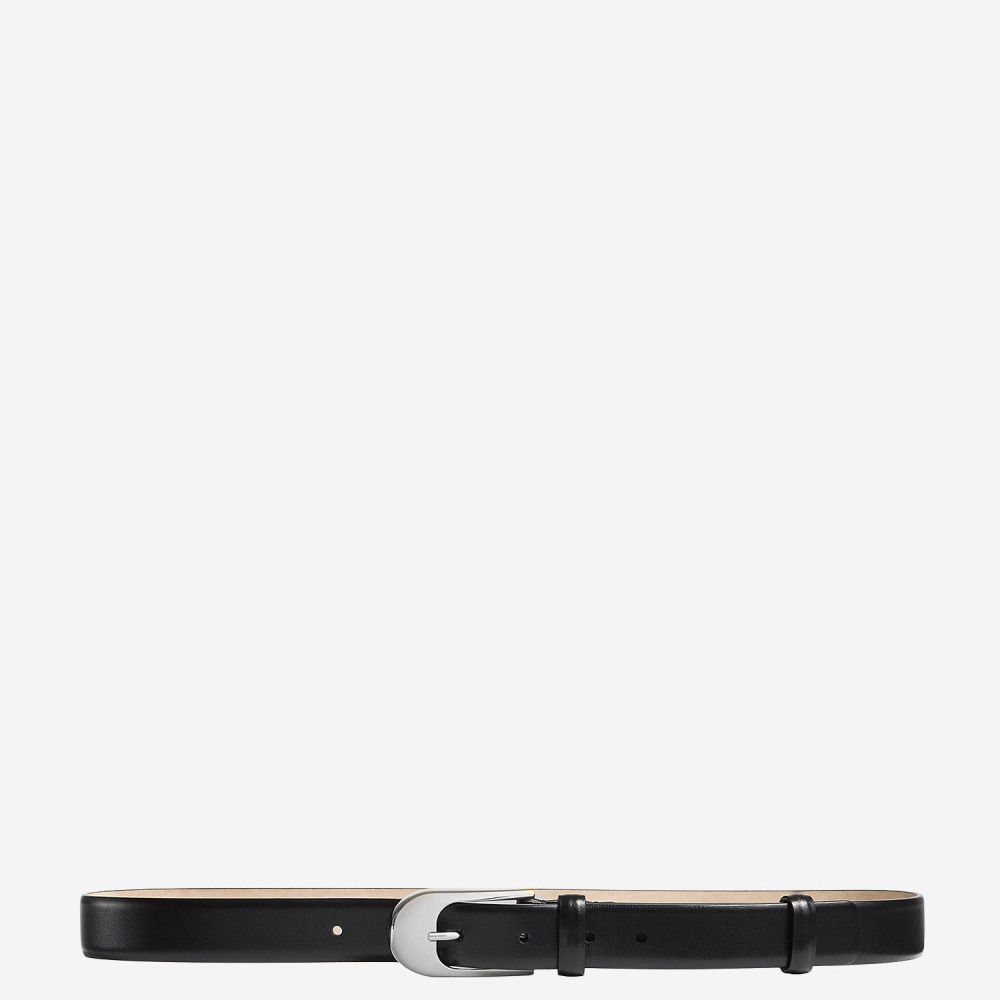 Khaite Black Solid Buckle Belt In Black