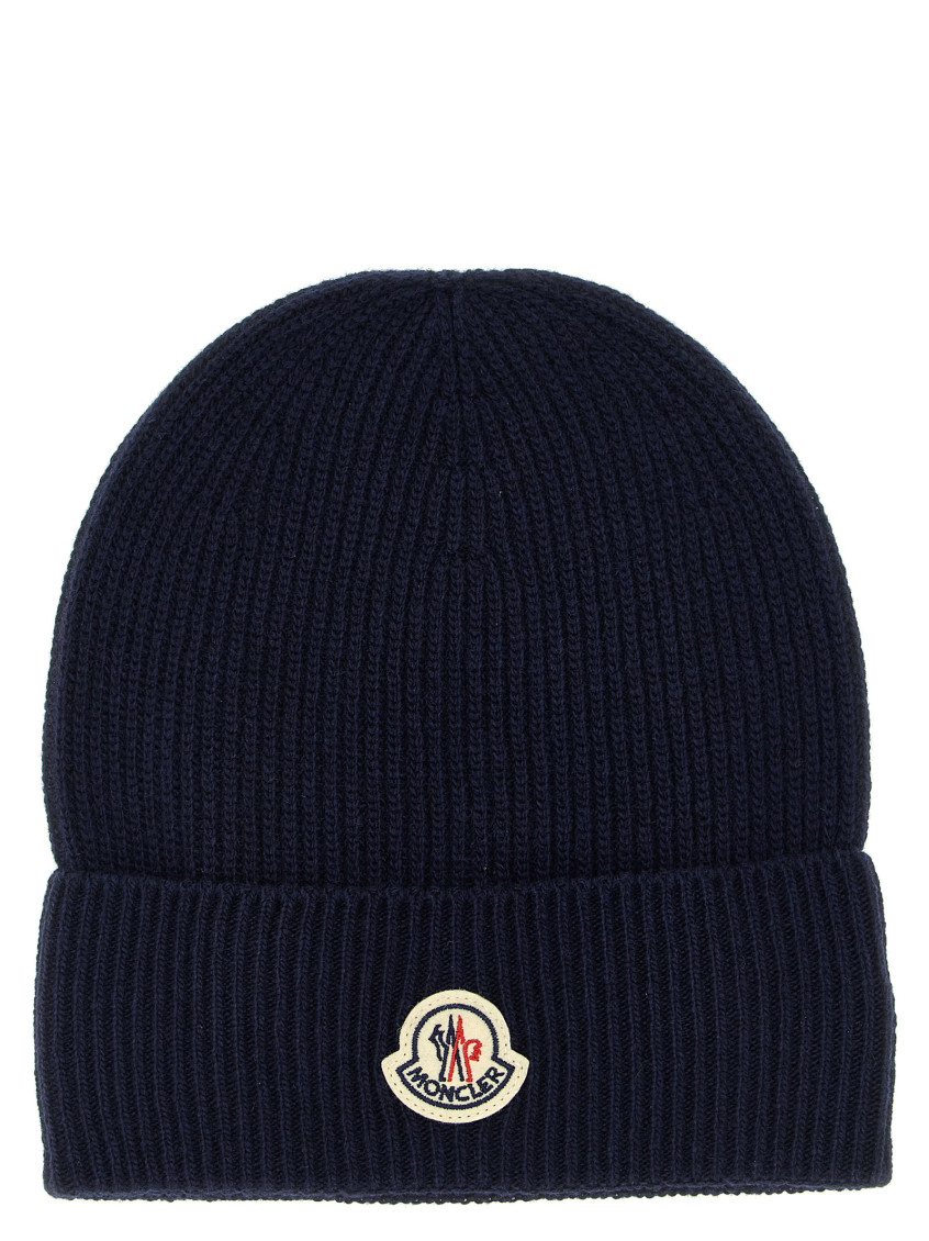 Moncler Wool And Cashmere Beanie In Blue