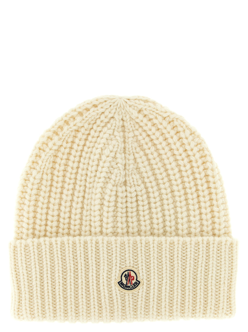 Moncler Wool And Cashmere Beanie Hats White In White