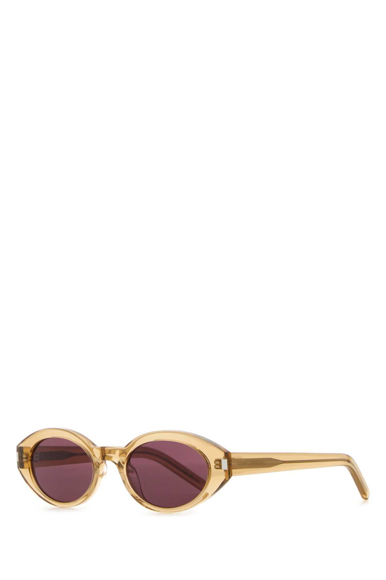 Saint Laurent Beige Acetate Sl 567 Sunglasses In Gold