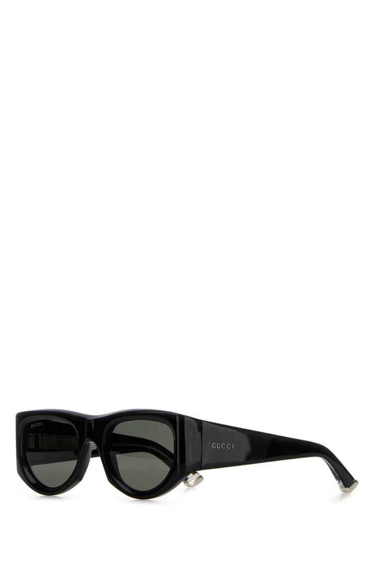 Gucci Subtle Web 53mm Geometric Acetate Sunglasses In Black