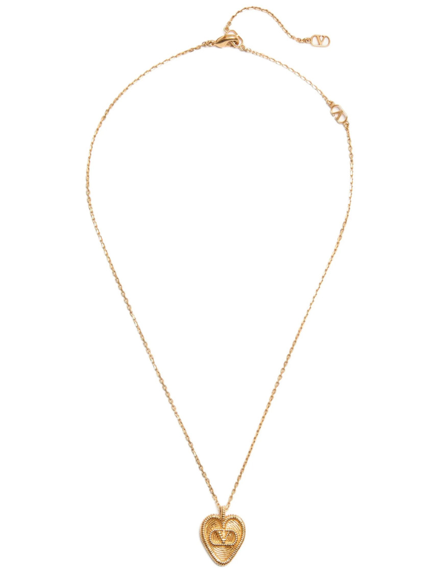 Valentino Golden Fil Perdu Necklace In Golden