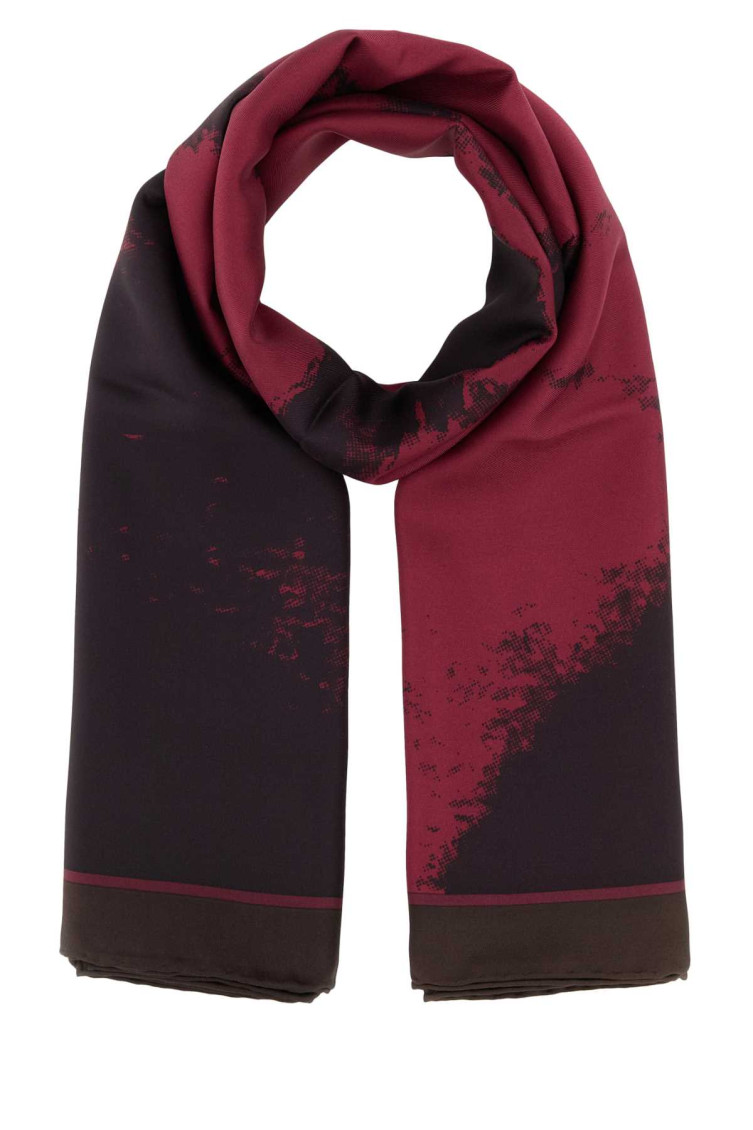 Alexander Mcqueen Twill Foulard Abstract Pattern
